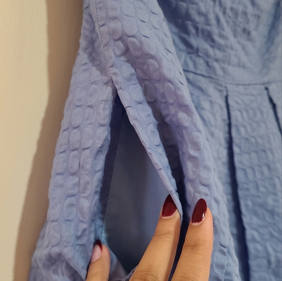 J. CREW Blue Strapless Dress Sz 0 - Picture 3 of 9